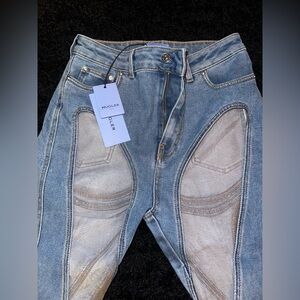Mugler spiral denim jeans BRAND NEW